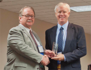 Attorney Larry Wall Accepting An Award